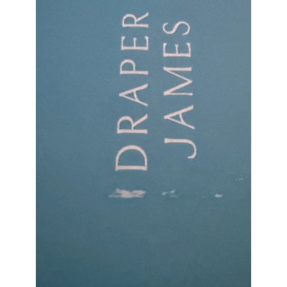 Draper James Abigail Navy Gingham Ruffle Espadrille Wedge Sandals Womens 8.5 NEW
